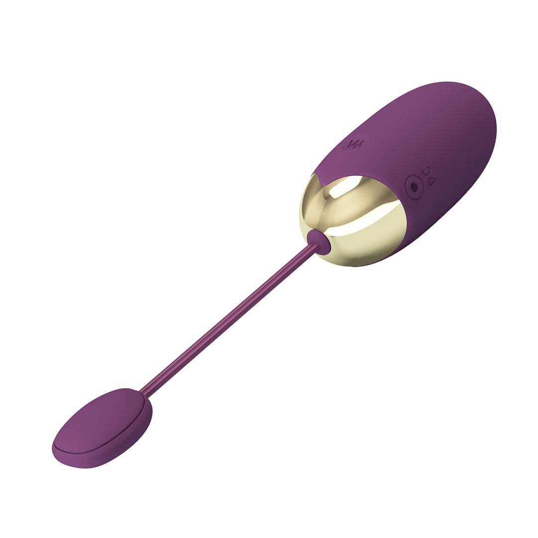 Egg Vibrator Abner, 12 Vibration Modes, Bluetooth Control Free App,  Silicone, USB, Purple